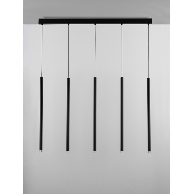 Black AluminumLED 27 Watt 220-240 Volt1301Lm 3000K IP20L: 110 H: 150 cm Adjustable Height