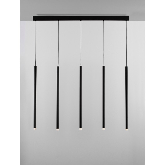 Black AluminumLED 27 Watt 220-240 Volt1301Lm 3000K IP20L: 110 H: 150 cm Adjustable Height