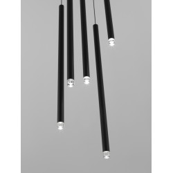 Black AluminumLED 27 Watt 220-240 Volt1312Lm 3000K IP20D: 35.5 H: 150 cm Adjustable height