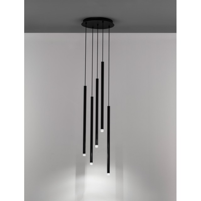 Black AluminumLED 27 Watt 220-240 Volt1312Lm 3000K IP20D: 35.5 H: 150 cm Adjustable height