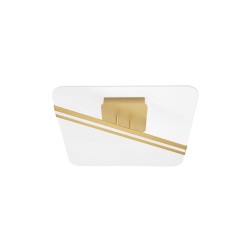 Gold Aluminium & Acrylic LED 33 Watt 230 Volt 2162Lm 3000 IP20 L: 50 W: 50 H: 11.5 cm 9545233
