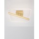 Gold Aluminium & Acrylic LED 33 Watt 230 Volt 2162Lm 3000 IP20 L: 50 W: 50 H: 11.5 cm 9545233
