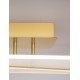 Gold Aluminium & Acrylic LED 33 Watt 230 Volt 2162Lm 3000 IP20 L: 50 W: 50 H: 11.5 cm 9545233