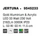 Gold Aluminium & Acrylic LED 33 Watt 230 Volt 2162Lm 3000 IP20 L: 50 W: 50 H: 11.5 cm 9545233