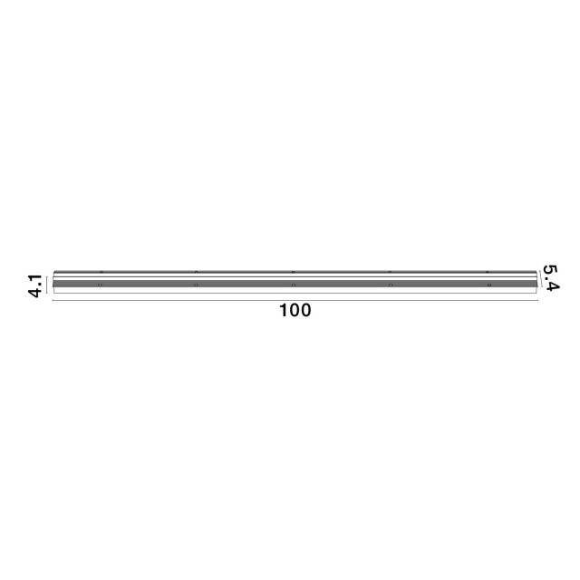 Sandy Black Aluminium Trimless Recessed Mounted Magnetic Profile Max Power 300Watt L: 100 W: 5.4 H: 4.1 cm Cut Out: 2.35 cm