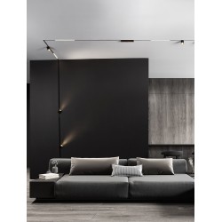 Sandy Black Aluminium Trimless Recessed Mounted Magnetic Profile Max Power 300Watt L: 200 W: 5.4 H: 4.1 cm Cut Out: 2.35 cm