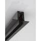 Sandy Black Aluminium Trimless Recessed Mounted Magnetic Profile Max Power 300Watt L: 200 W: 5.4 H: 4.1 cm Cut Out: 2.35 cm