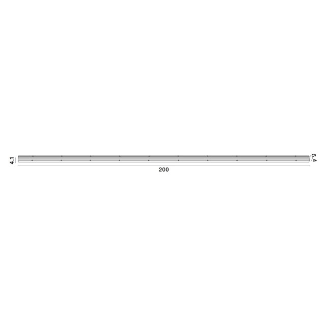 Sandy Black Aluminium Trimless Recessed Mounted Magnetic Profile Max Power 300Watt L: 200 W: 5.4 H: 4.1 cm Cut Out: 2.35 cm
