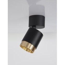 Σποτ Φωτιστικό Οροφής 15W Μαύρο-Χρυσό Spectre 9551830 Nova Luce