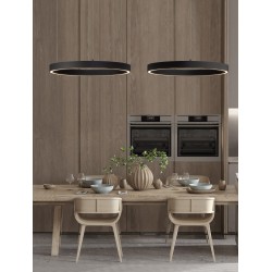 Triac Dimmable Sandy Black Aluminium & Acrylic LED 50 Watt 230 Volt 2968Lm 3000K IP20 D: 80 H: 200 cm Adjustable Height