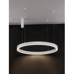 Triac Dimmable Sandy White Aluminium& AcrylicLED 60 Watt 230 Volt3389Lm 3000K IP20 D: 100 H: 200 cm Adjustable Height