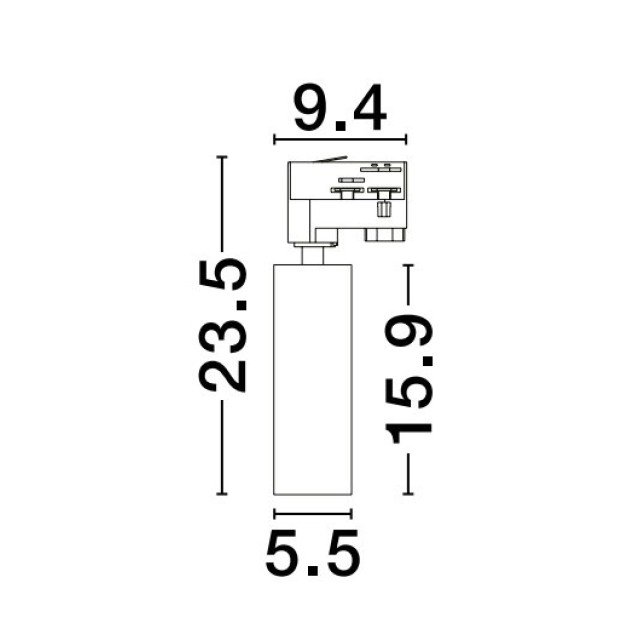 Sandy Black Aluminium 10 Watt 220-240 Volt 250mA 710Lm Led Chip Cree D: 5.5 H: 23.5 4000K IP20 Adjustable Driver included