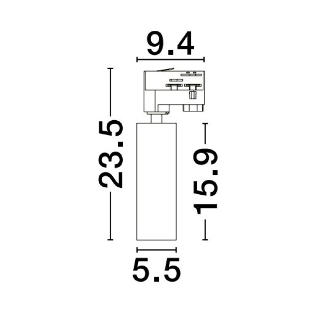 Sandy Black Aluminium 10 Watt 220-240 Volt 250mA 710Lm Led Chip Cree D: 5.5 H: 23.5 4000K IP20 Adjustable Driver included