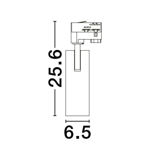 Sandy Black Aluminium 20 Watt 220-240 Volt 500mA 1428Lm Led Chip Cree D: 6.5 H: 25.6 4000K IP20 Adjustable Driver included