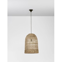 Dried Water Hyacinth Black Fabric Wire & Base LED E27 1x12 Watt 230 Volt IP20 Bulb Excluded D: 42 H1: 58 H2: 205 cm 9586506
