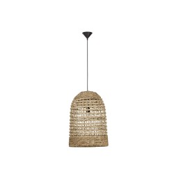 Dried Water Hyacinth Black Fabric Wire & Base LED E27 1x12 Watt 230 Volt IP20 Bulb Excluded D: 42 H1: 58 H2: 205 cm 9586506