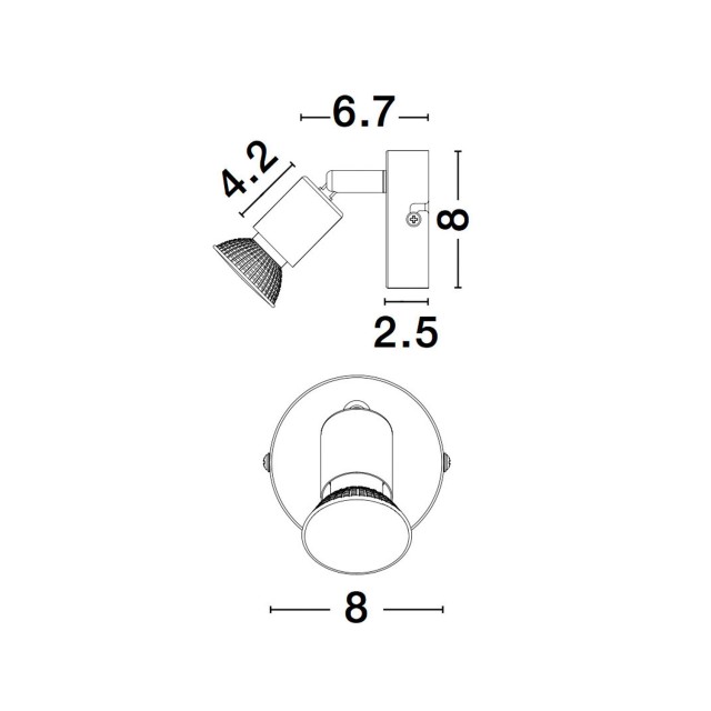 Satin Gold Metal LED GU10 1x5 Watt 230 Volt IP20 Bulb Excluded D: 8 W: 6.7 H: 10.9 cm 960001
