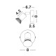 Satin Black Metal LED GU10 1x5 Watt 230 Volt IP20 Bulb Excluded D: 8 W: 6.7 H: 10.9 cm 960005