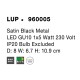 Satin Black Metal LED GU10 1x5 Watt 230 Volt IP20 Bulb Excluded D: 8 W: 6.7 H: 10.9 cm 960005