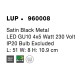 Satin Black Metal LED GU10 4x5 Watt 230 Volt IP20 Bulb Excluded L: 51 W: 8 H: 10.9 cm 960008