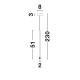 Sandy Black Aluminium & Acrylic LED 1x3 Watt 230 Volt 180Lm 3000 IP20 D: 8 H1: 51 H2: 230 cm 9601001