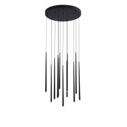Sandy Black Aluminium & Acrylic LED 12x3 Watt 230 Volt 2280Lm 3000 IP20 D: 50 H1: 51 H2: 230 cm 9601012