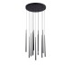 Sandy Black Aluminium & Acrylic LED 12x3 Watt 230 Volt 2280Lm 3000 IP20 D: 50 H1: 51 H2: 230 cm 9601012