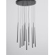 Sandy Black Aluminium & Acrylic LED 12x3 Watt 230 Volt 2280Lm 3000 IP20 D: 50 H1: 51 H2: 230 cm 9601012
