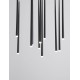 Sandy Black Aluminium & Acrylic LED 12x3 Watt 230 Volt 2280Lm 3000 IP20 D: 50 H1: 51 H2: 230 cm 9601012