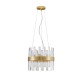 Satin Gold Metal Clear Crystal (30 pcs) LED G9 5x5 Watt 230 Volt IP20 Bulb Excluded D: 35 H: 120 cm 9695219