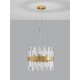 Satin Gold Metal Clear Crystal (30 pcs) LED G9 5x5 Watt 230 Volt IP20 Bulb Excluded D: 35 H: 120 cm 9695219