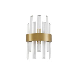 Satin Gold Metal Clear Crystal (7 pcs) LED G9 1x5 Watt 230 Volt IP20 Bulb Excluded L: 18 W: 9 H: 30 cm 9695220