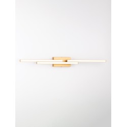 Gold Aluminium & Acrylic LED 31 Watt 220-240 Volt 2077Lm 3000K IP44 L: 96.5 W: 9 H: 10 cm