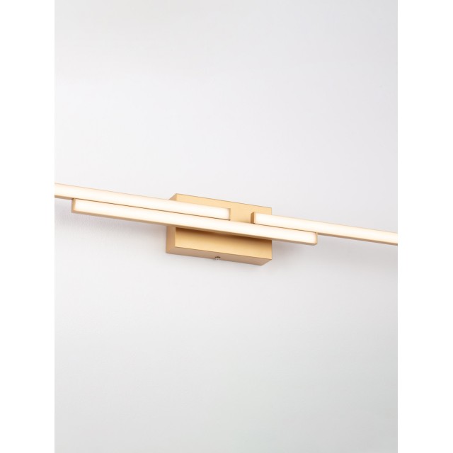 Gold Aluminium & Acrylic LED 31 Watt 220-240 Volt 2077Lm 3000K IP44 L: 96.5 W: 9 H: 10 cm