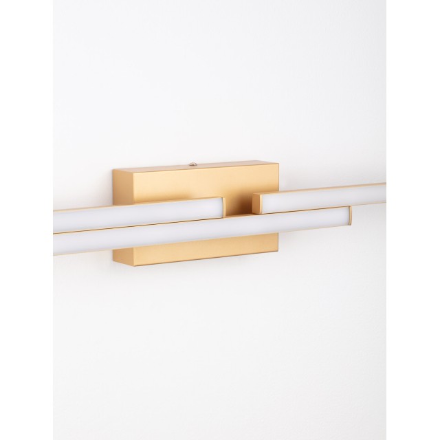 Gold Aluminium & Acrylic LED 31 Watt 220-240 Volt 2077Lm 3000K IP44 L: 96.5 W: 9 H: 10 cm
