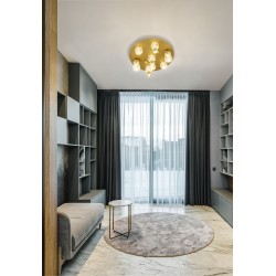 Gold Aluminium & Acrylic LED 32 Watt 230V 2349Lm 3200K IP20 D: 66 H: 30.5 cm 9695600