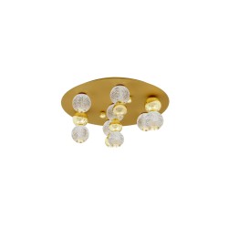 Gold Aluminium & Acrylic LED 32 Watt 230V 2349Lm 3200K IP20 D: 66 H: 30.5 cm 9695600