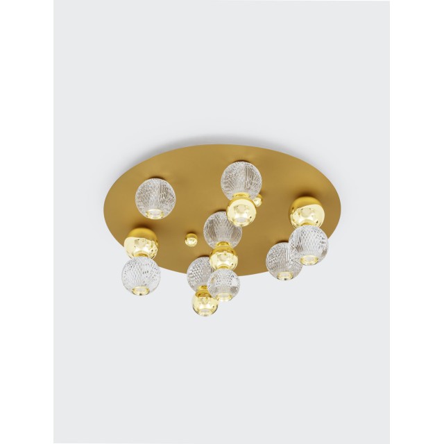 Gold Aluminium & Acrylic LED 32 Watt 230V 2349Lm 3200K IP20 D: 66 H: 30.5 cm 9695600