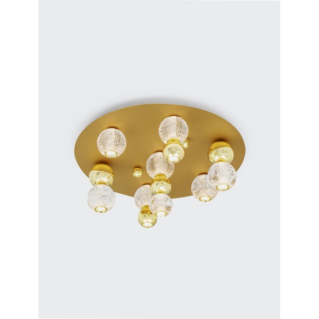 Gold Aluminium & Acrylic LED 32 Watt 230V 2349Lm 3200K IP20 D: 66 H: 30.5 cm 9695600