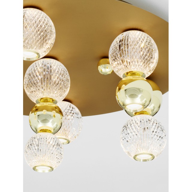 Gold Aluminium & Acrylic LED 32 Watt 230V 2349Lm 3200K IP20 D: 66 H: 30.5 cm 9695600