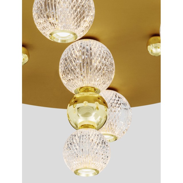 Gold Aluminium & Acrylic LED 32 Watt 230V 2349Lm 3200K IP20 D: 66 H: 30.5 cm 9695600
