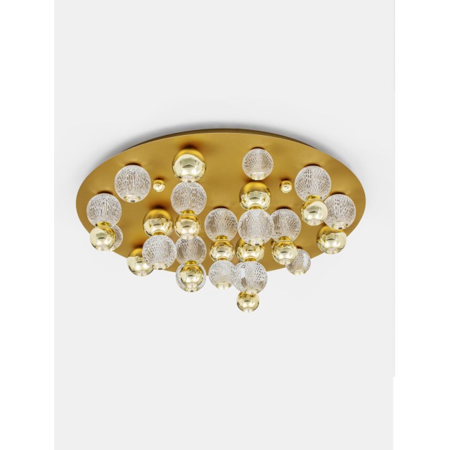 Gold Aluminium & Acrylic LED 86 Watt 230V 5171Lm 3200K IP20 D: 92 H: 32 cm 9695700