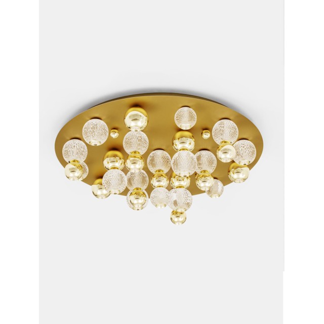 Gold Aluminium & Acrylic LED 86 Watt 230V 5171Lm 3200K IP20 D: 92 H: 32 cm 9695700
