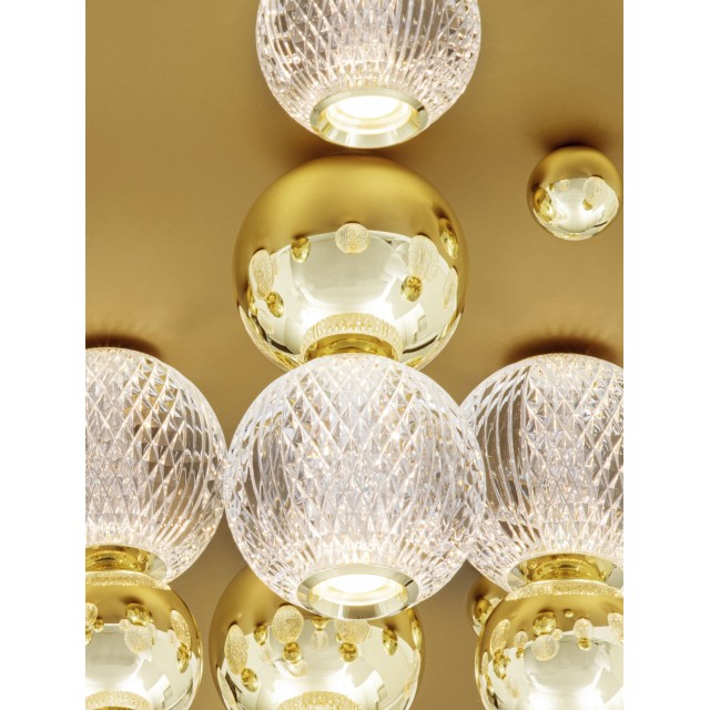 Gold Aluminium & Acrylic LED 86 Watt 230V 5171Lm 3200K IP20 D: 92 H: 32 cm 9695700