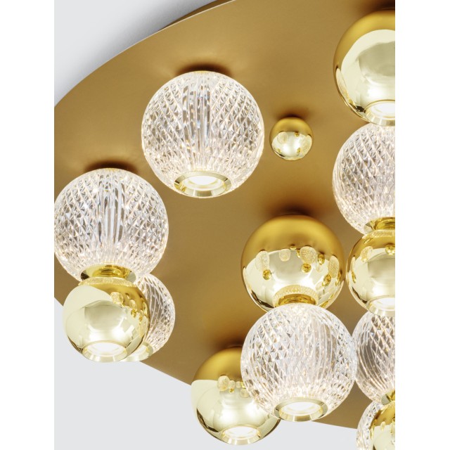 Gold Aluminium & Acrylic LED 86 Watt 230V 5171Lm 3200K IP20 D: 92 H: 32 cm 9695700