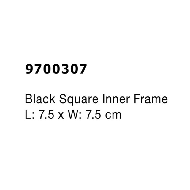 Black Square Inner Frame L: 7.5 x W: 7.5 cm