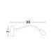 Chrome Aluminium AdjusTable Switch On/Off LED 3 Watt 190Lm 3000 IP20 D: 7 H: 30 cm 9701613