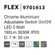 Chrome Aluminium AdjusTable Switch On/Off LED 3 Watt 190Lm 3000 IP20 D: 7 H: 30 cm 9701613
