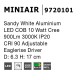 Sandy White Aluminium LED COB 10 Watt Cree 892Lm 3000K IP20 CRI 90 Adjustable Eaglerise Driver D: 6.3 H: 17 cm