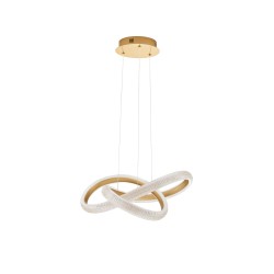 Brass Gold Aluminiun & Acrylic LED 42 Watt 230 Volt 3400Lm 3000K IP20 D: 75.5 H: 120 cm 9748155